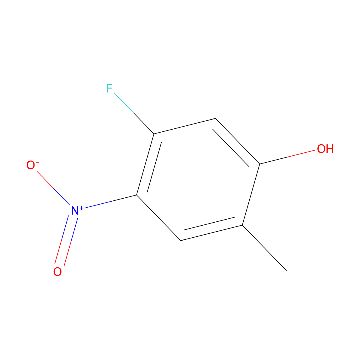 5-Fluoro-2-methyl-4-nitrophenol molecular structure, CAS 1394933-75-5