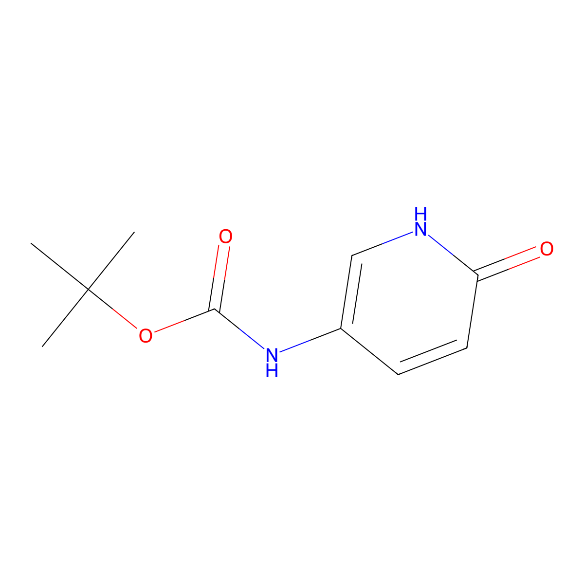tert-butyl N-(6-oxo-1,6-dihydropyridin-3-yl)carbamate molecular structure, CAS 1394935-52-4