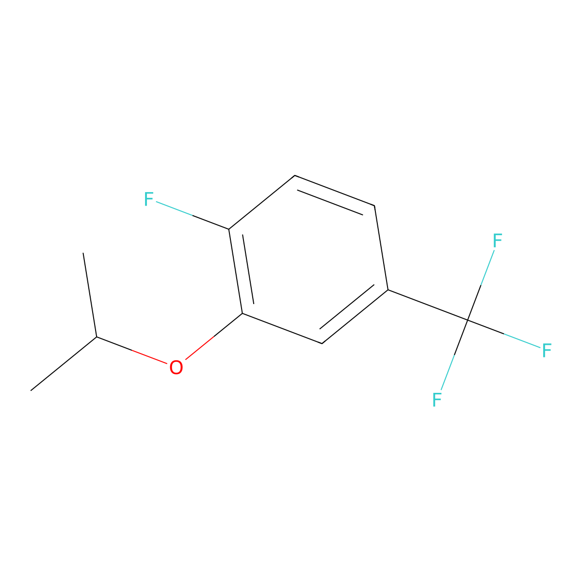 1-Fluoro-2-(propan-2-yloxy)-4-(trifluoromethyl)benzene molecular structure, CAS 1394936-97-0