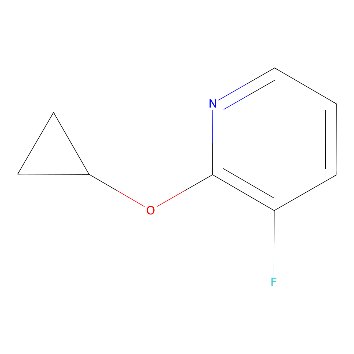 2-Cyclopropoxy-3-fluoropyridine molecular structure, CAS 1394937-40-6
