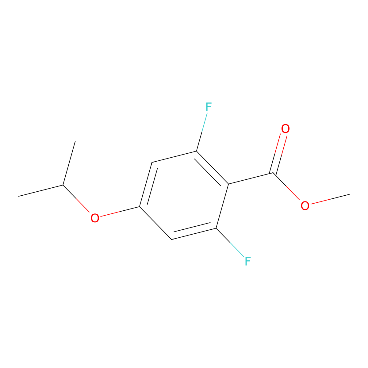 2,6-Difluoro-4-isopropoxybenzoic acid methyl ester molecular structure, CAS 1394944-82-1