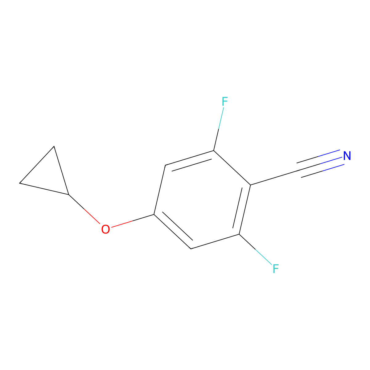 4-Cyclopropoxy-2,6-difluorobenzonitrile molecular structure, CAS 1394945-61-9