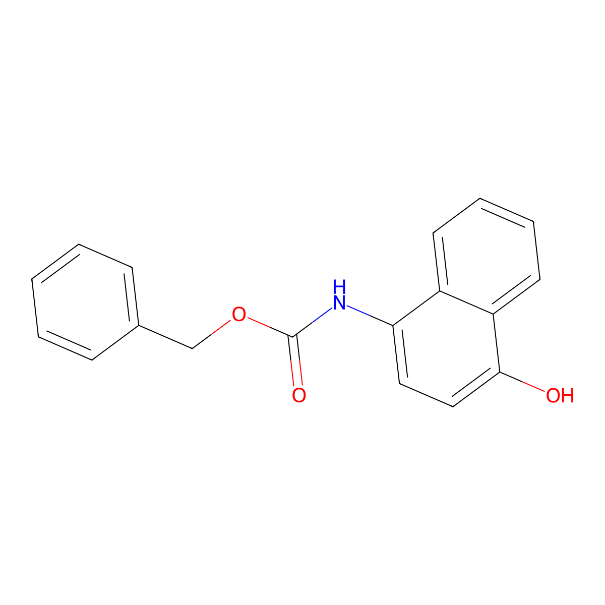 benzyl N-(4-hydroxynaphthalen-1-yl)carbamate molecular structure, CAS 1394945-83-5