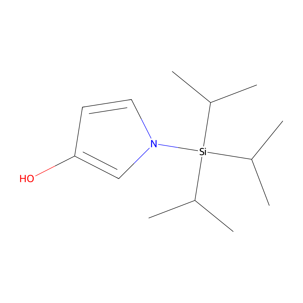 1-[tris(propan-2-yl)silyl]-1H-pyrrol-3-ol molecular structure, CAS 1394952-31-8