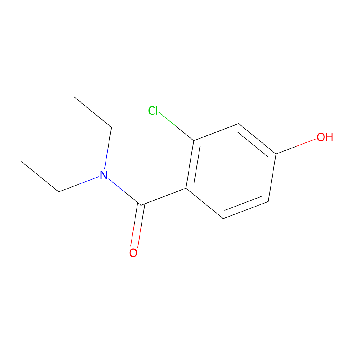 2-Chloro-N,N-diethyl-4-hydroxybenzamide molecular structure, CAS 1394953-48-0