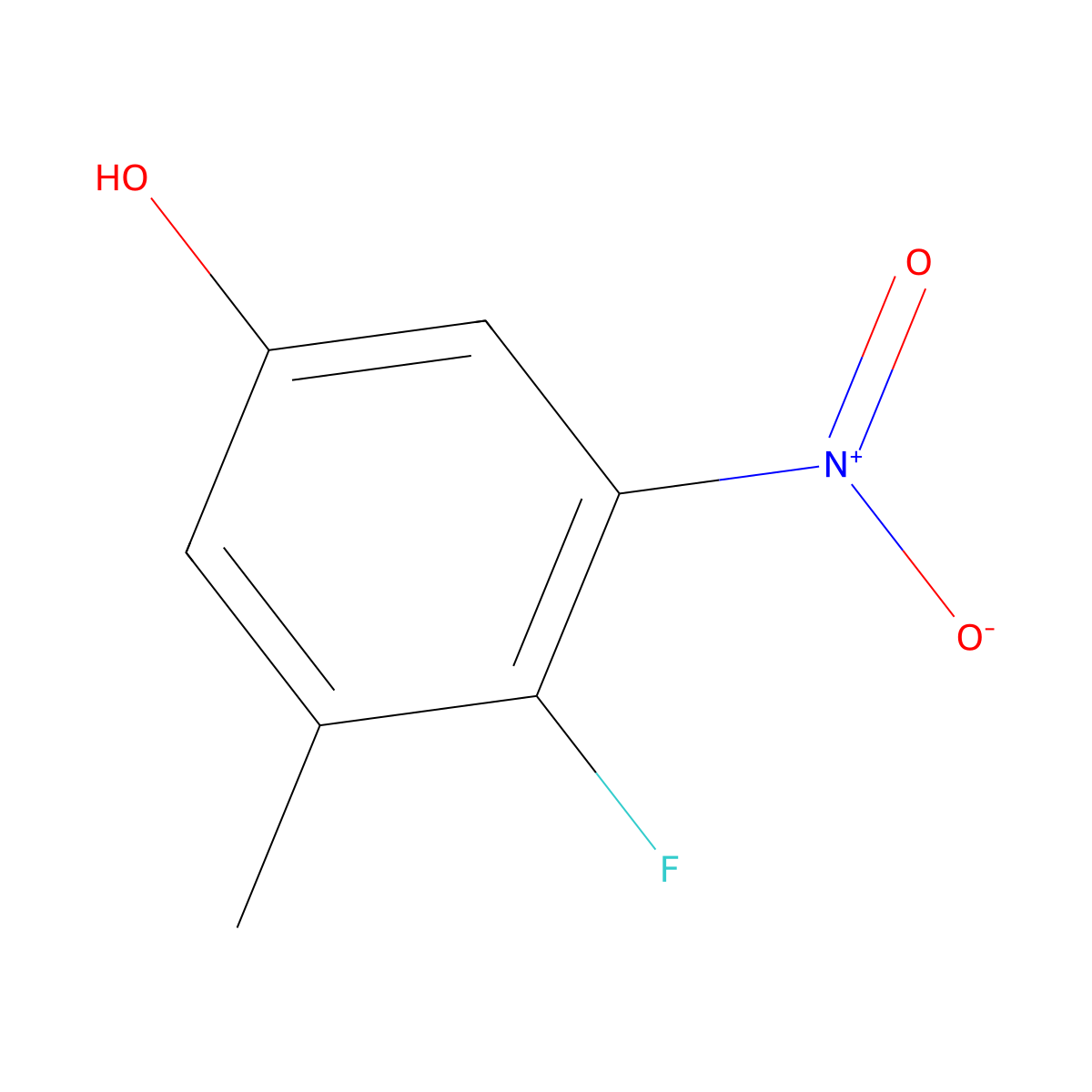4-Fluoro-3-methyl-5-nitrophenol molecular structure, CAS 1394953-65-1