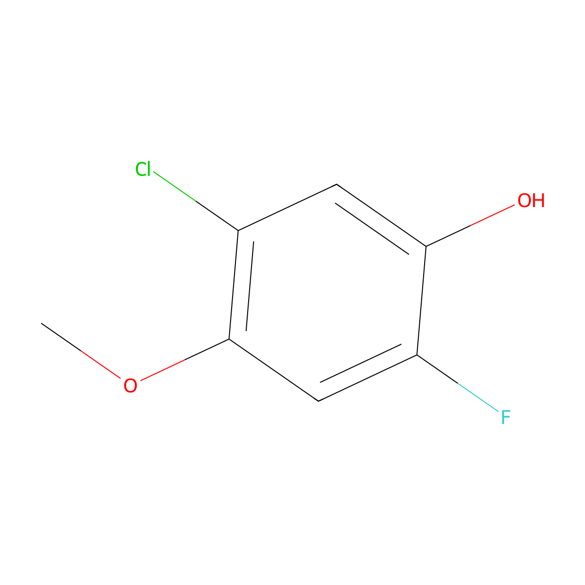 5-Chloro-2-fluoro-4-methoxyphenol molecular structure, CAS 1394953-79-7