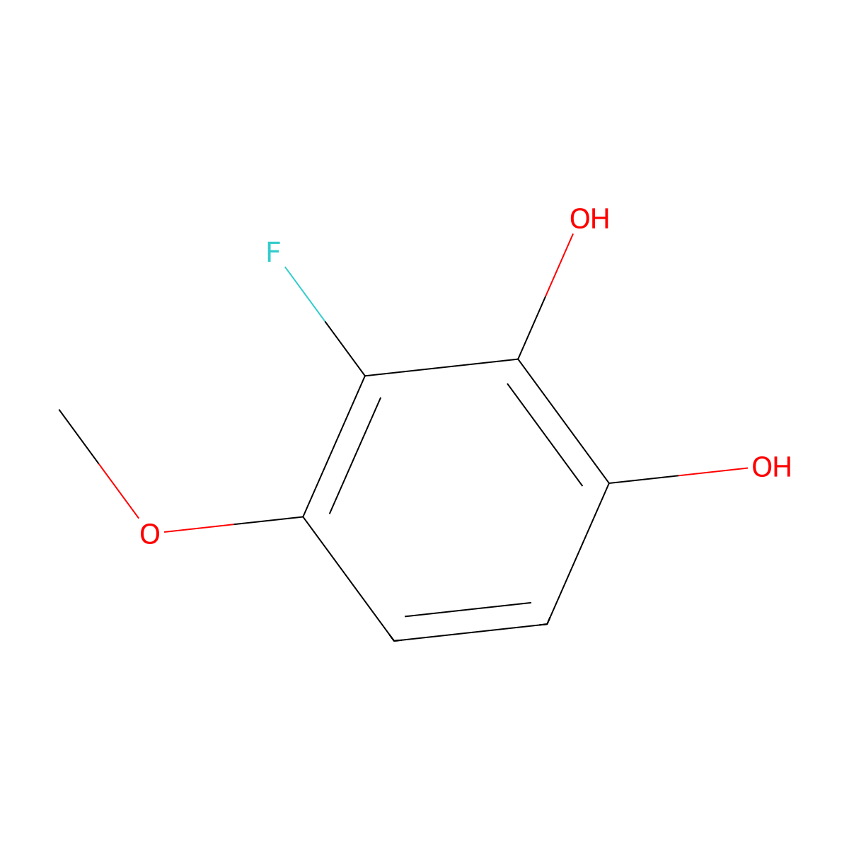 3-Fluoro-4-methoxy-1,2-benzenediol molecular structure, CAS 1394953-81-1