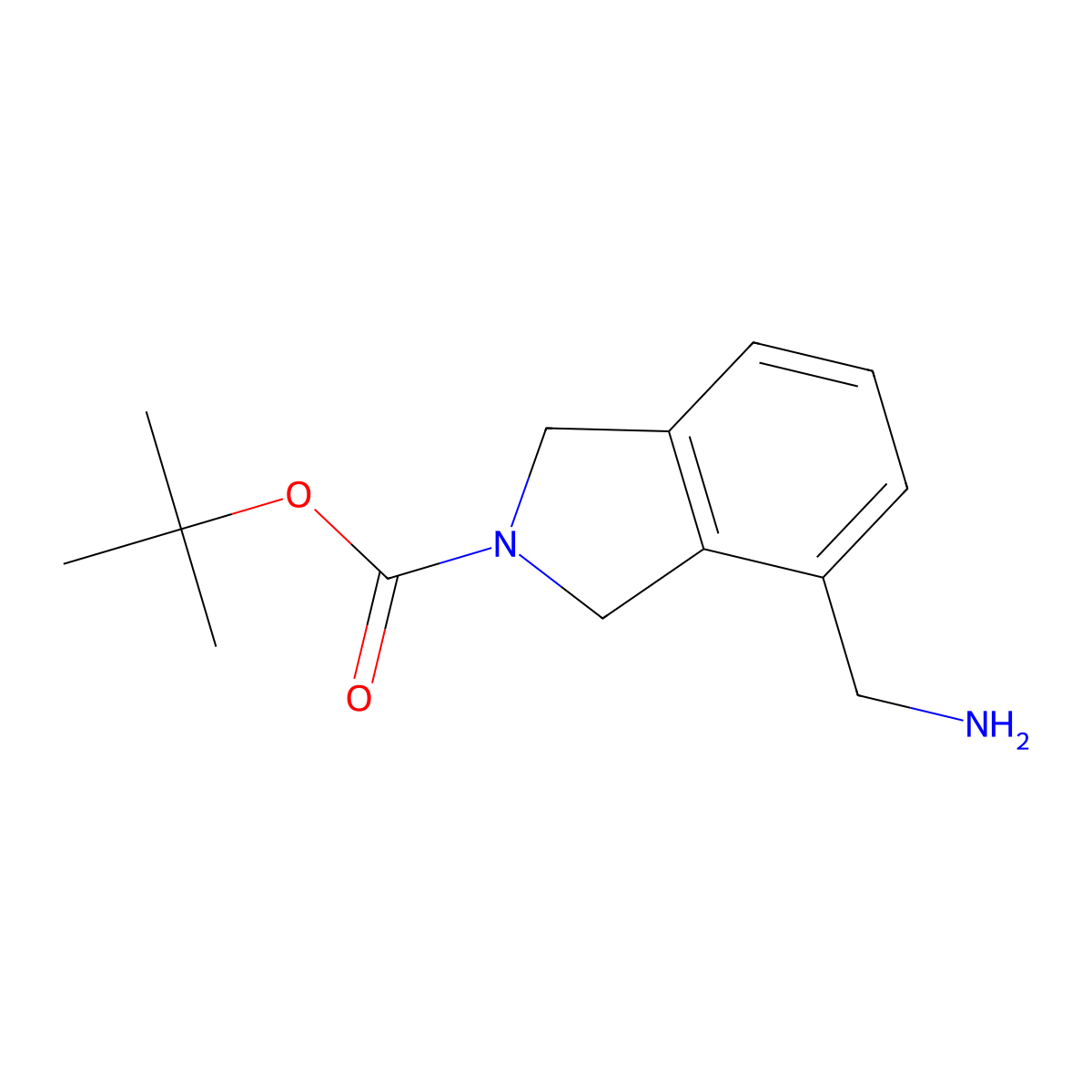 tert-butyl 4-(aminomethyl)-2,3-dihydro-1H-isoindole-2-carboxylate molecular structure, CAS 1394954-74-5