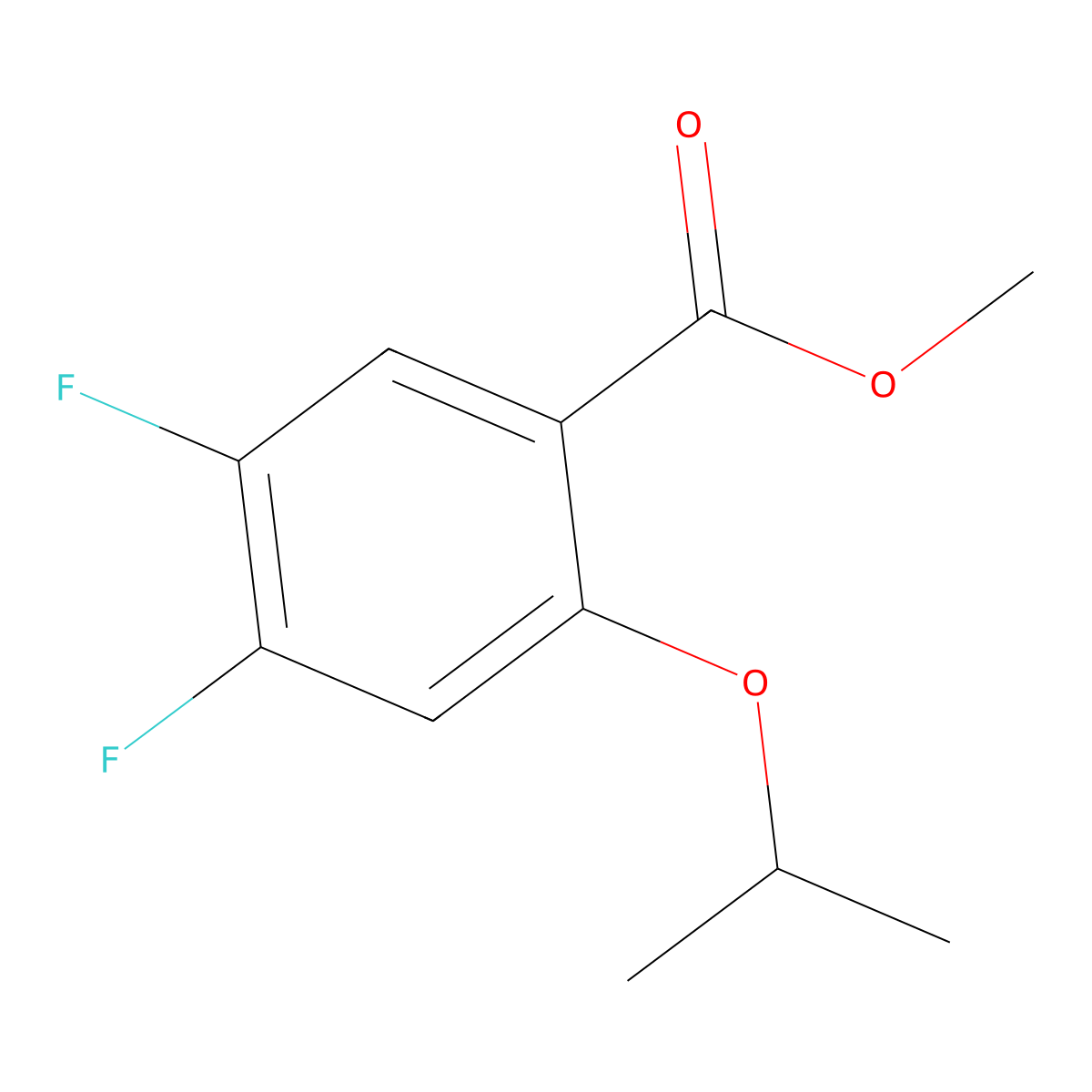 Methyl 4,5-difluoro-2-isopropoxybenzoate molecular structure, CAS 1394955-02-2