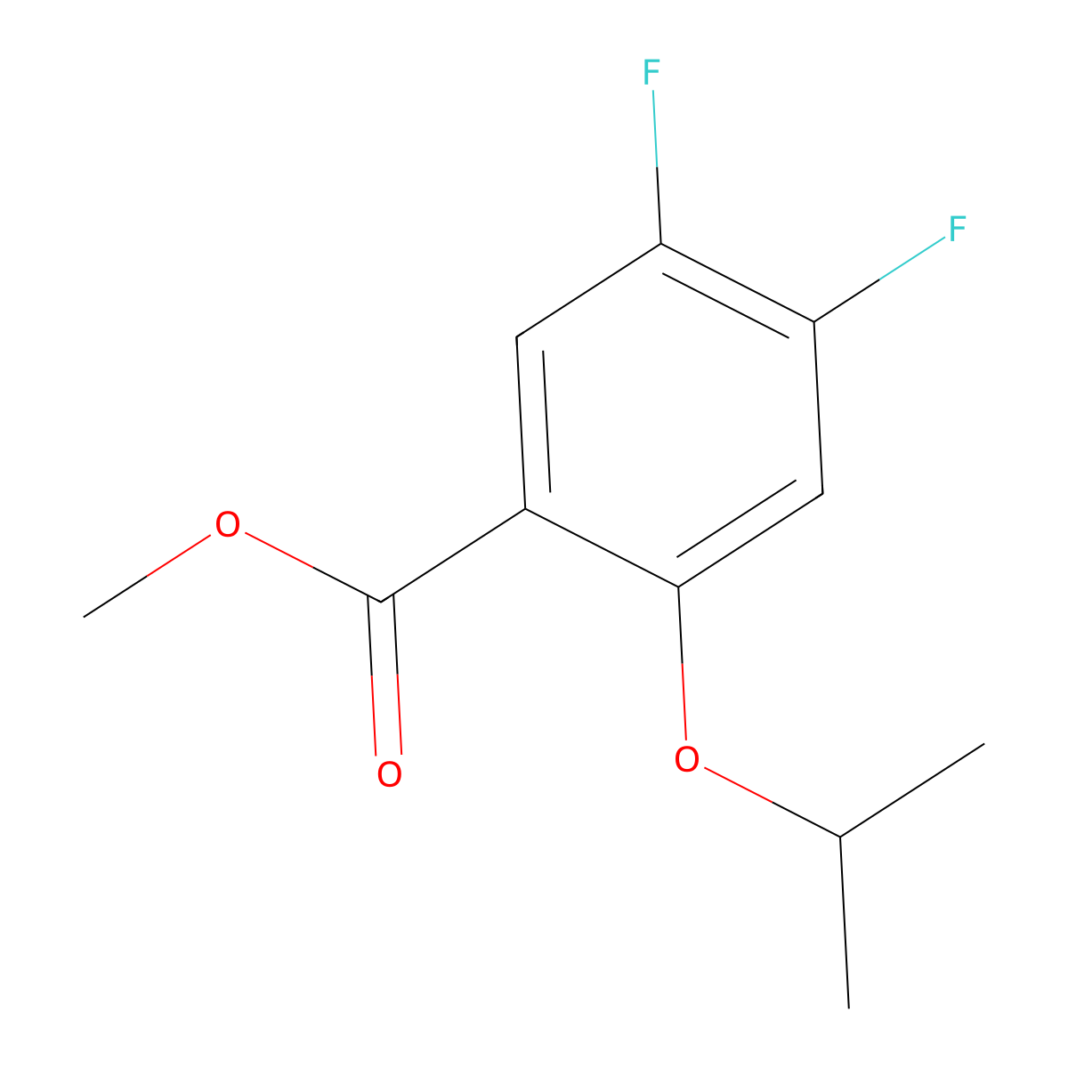 Methyl 4,5-difluoro-2-isopropoxybenzoate molecular structure, CAS 1394955-02-2