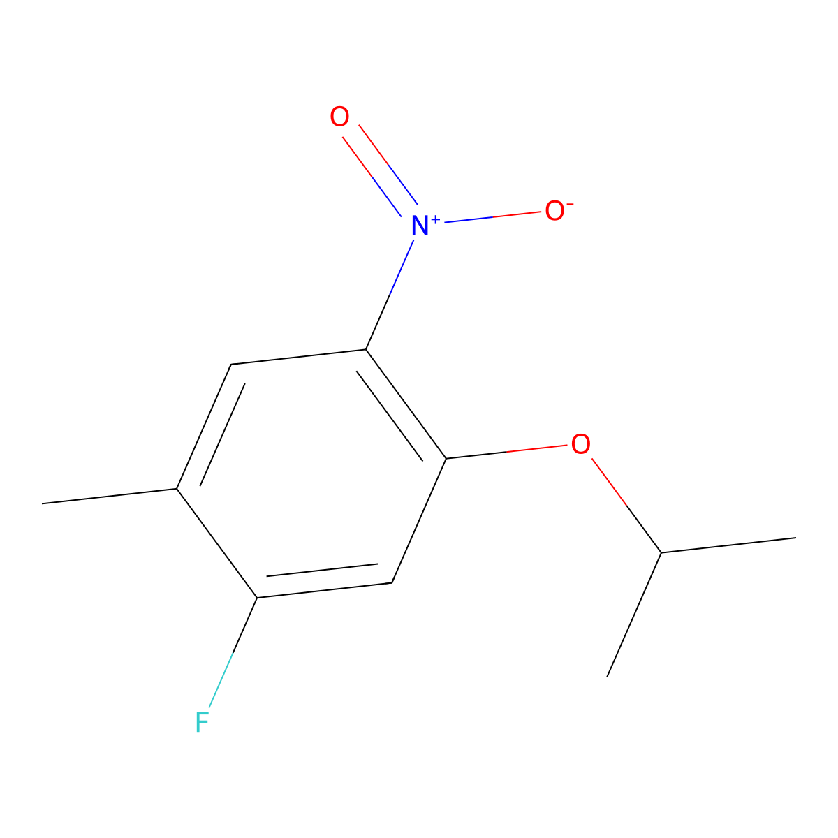 1-Fluoro-2-methyl-4-nitro-5-(propan-2-yloxy)benzene molecular structure, CAS 1394957-34-6