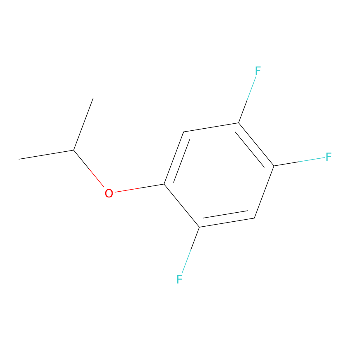 Benzene, 1,2,4-trifluoro-5-(1-methylethoxy)- molecular structure, CAS 1394957-35-7