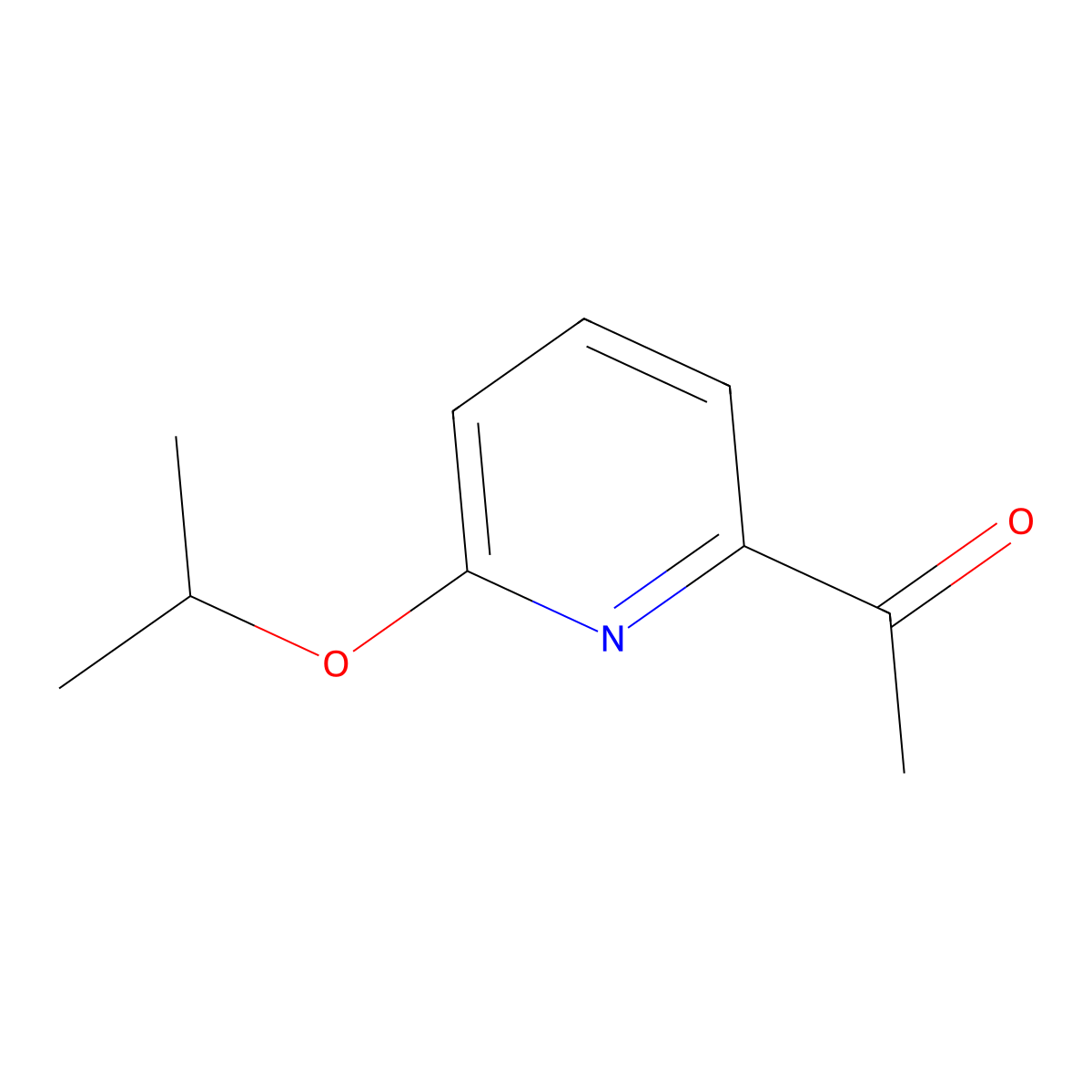 1-[6-(Propan-2-yloxy)pyridin-2-yl]ethan-1-one molecular structure, CAS 1394957-68-6