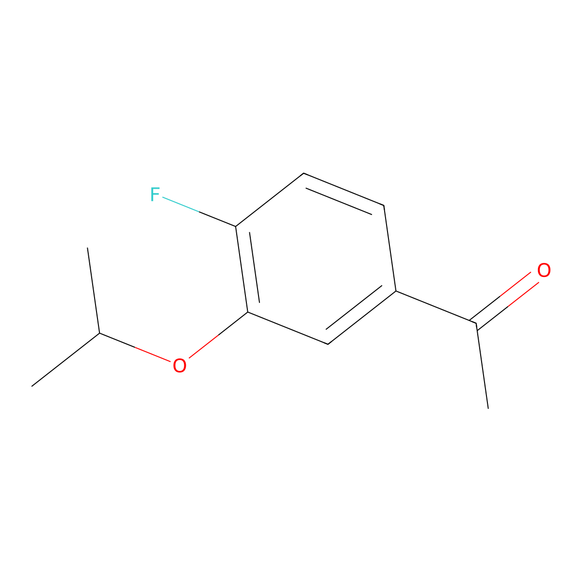 1-(4-Fluoro-3-isopropoxyphenyl)ethanone molecular structure, CAS 1394962-80-1