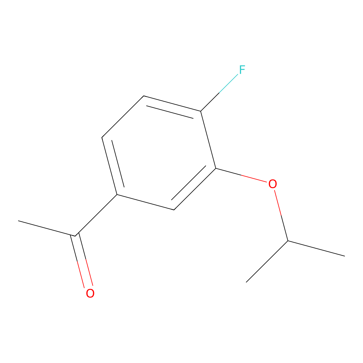 1-(4-Fluoro-3-isopropoxyphenyl)ethanone molecular structure, CAS 1394962-80-1