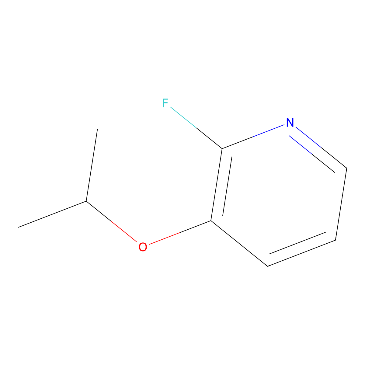 2-Fluoro-3-(propan-2-yloxy)pyridine molecular structure, CAS 1394963-65-5