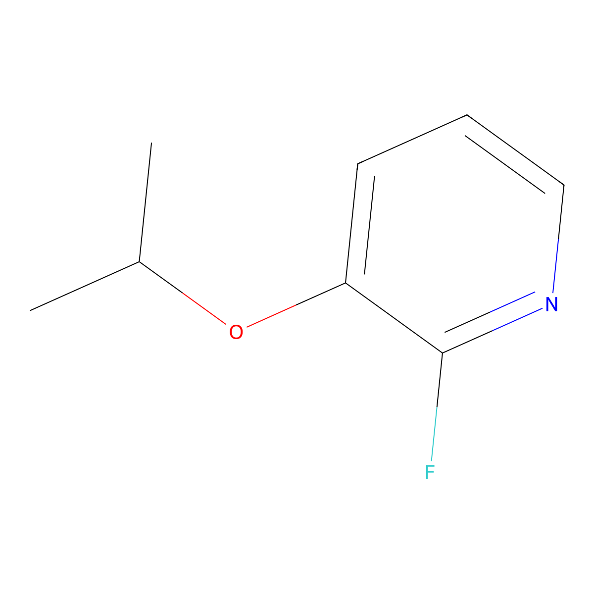 2-Fluoro-3-(propan-2-yloxy)pyridine molecular structure, CAS 1394963-65-5