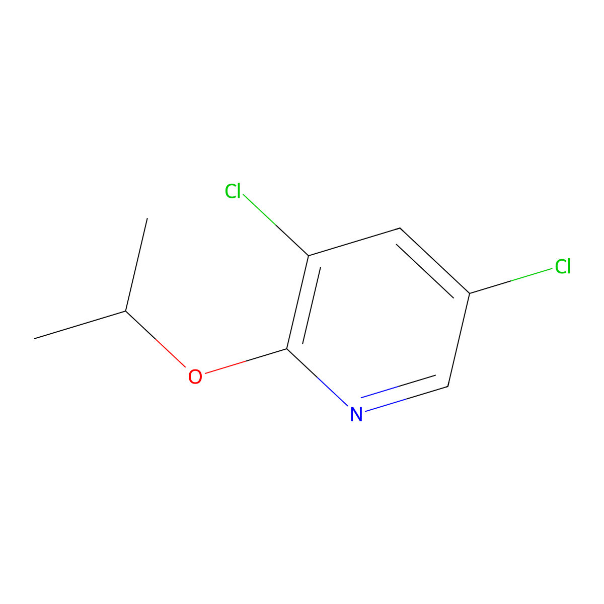 3,5-Dichloro-2-(propan-2-yloxy)pyridine molecular structure, CAS 1394964-34-1