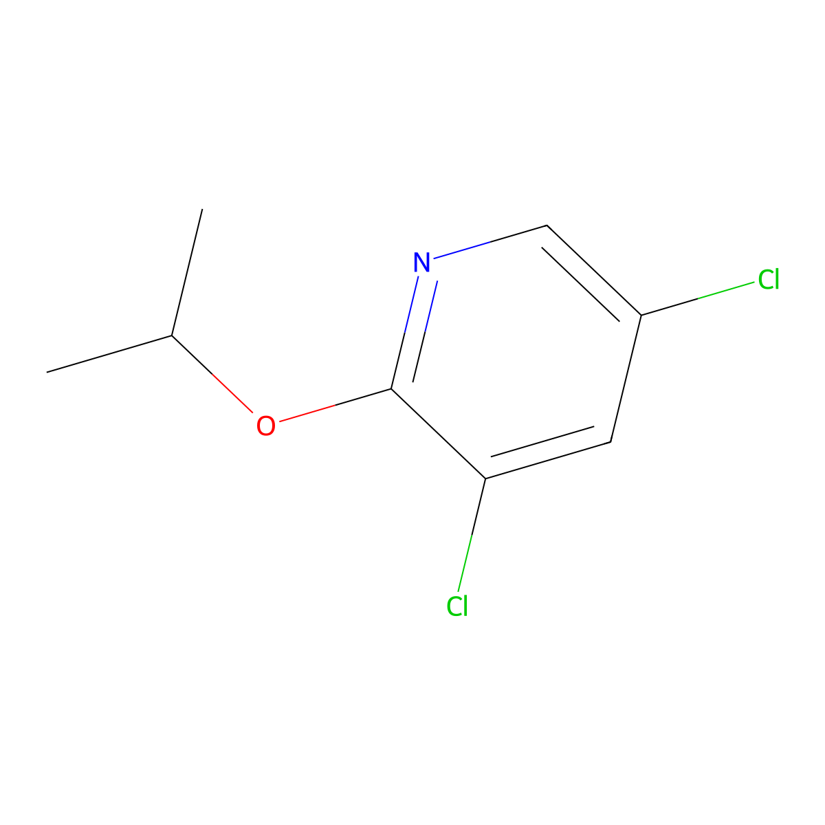3,5-Dichloro-2-(propan-2-yloxy)pyridine molecular structure, CAS 1394964-34-1