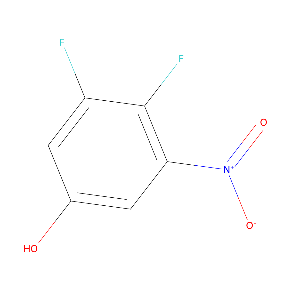 3,4-Difluoro-5-nitrophenol molecular structure, CAS 1394964-35-2