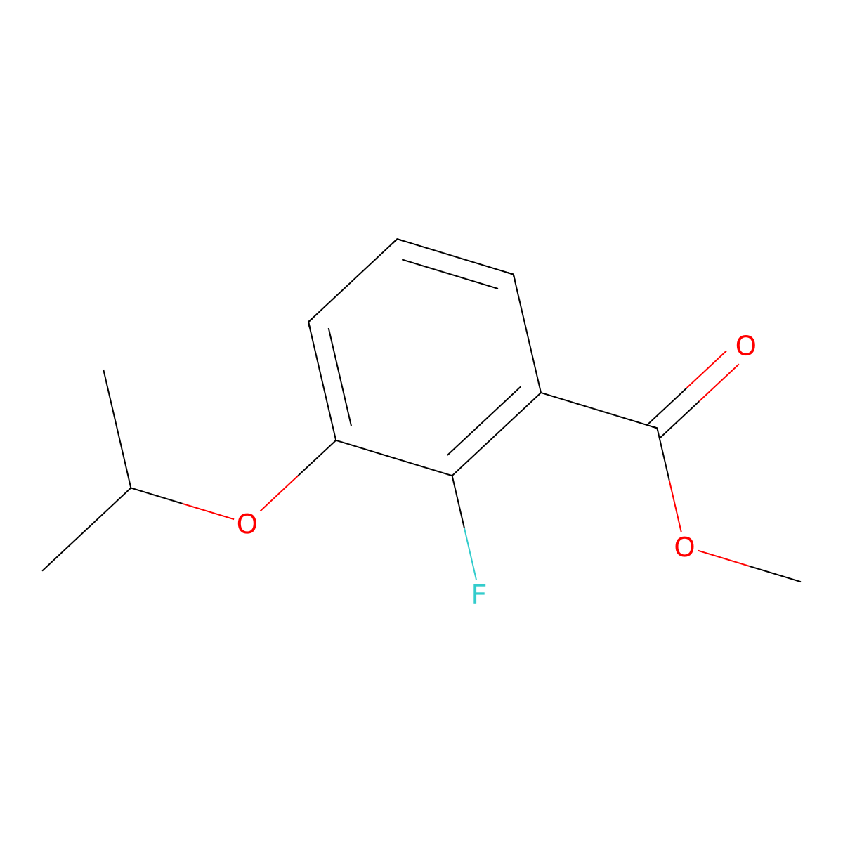 2-Fluoro-3-(1-methylethoxy)-benzoic acid methyl ester molecular structure, CAS 1394964-61-4