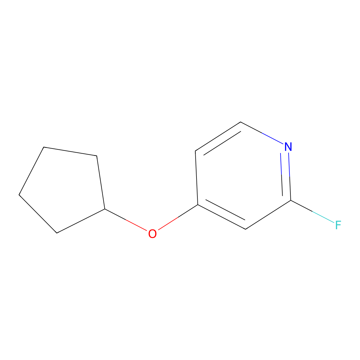 4-(Cyclopentyloxy)-2-fluoropyridine molecular structure, CAS 1394966-16-5
