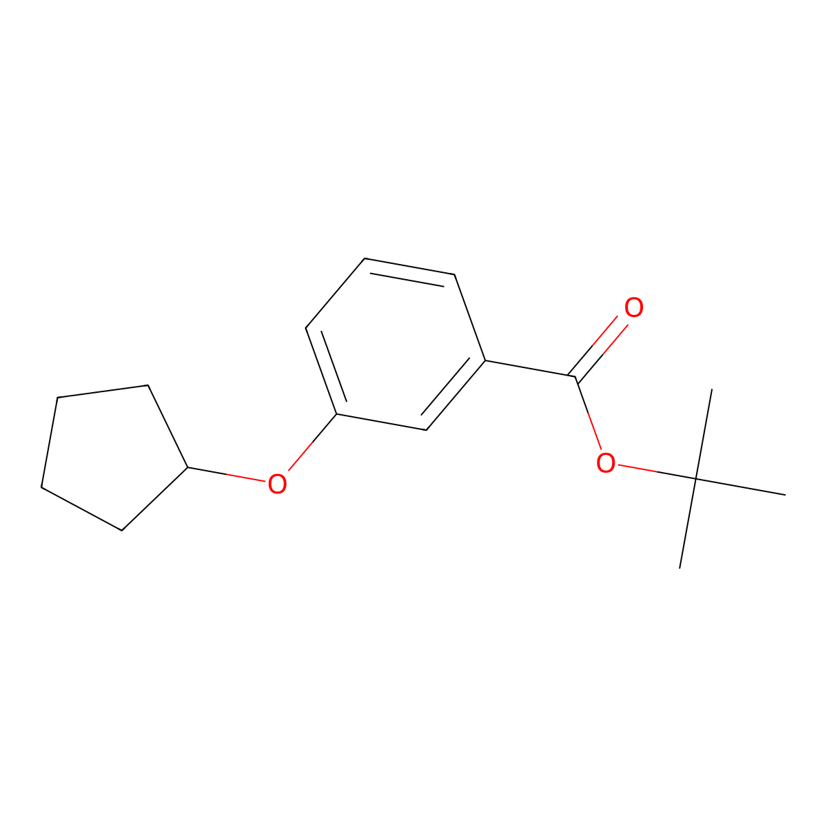 3-Cyclopentyloxy-benzoic acid tert-butyl ester molecular structure, CAS 1394967-61-3