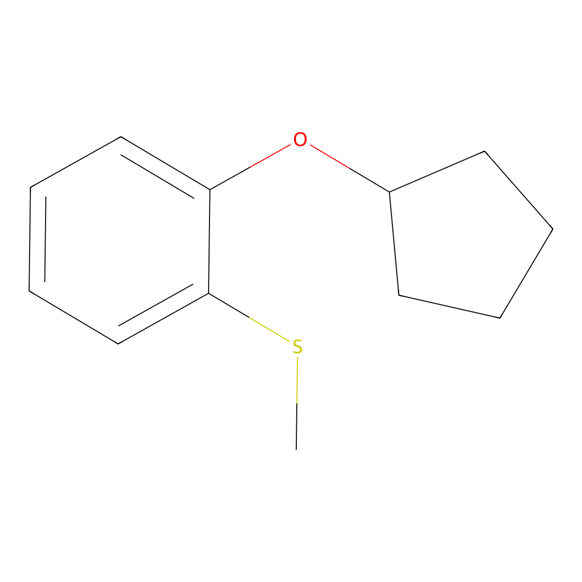 1-(Cyclopentyloxy)-2-(methylthio)benzene molecular structure, CAS 1394970-11-6