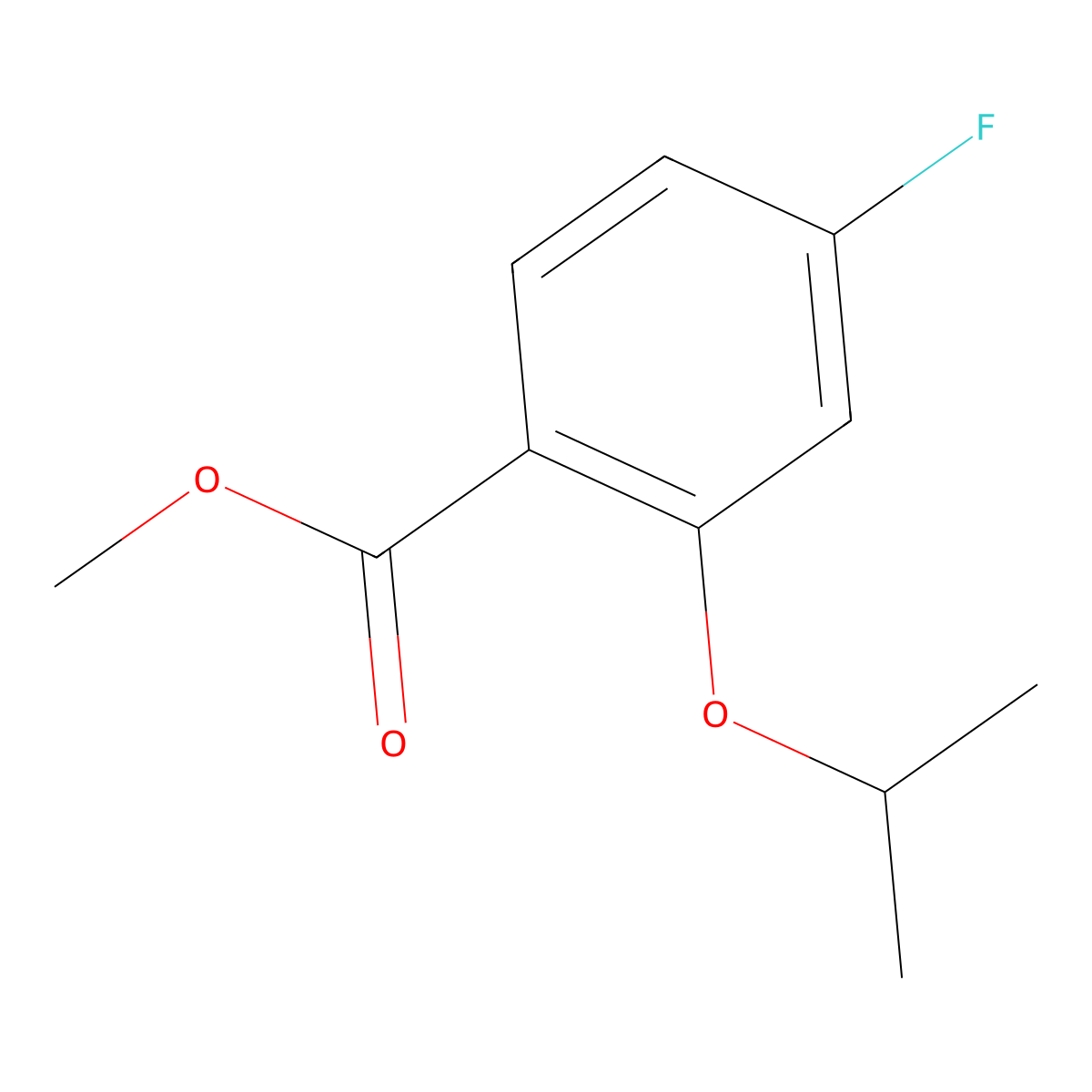 Methyl 4-fluoro-2-isopropoxybenzoate molecular structure, CAS 1394970-88-7