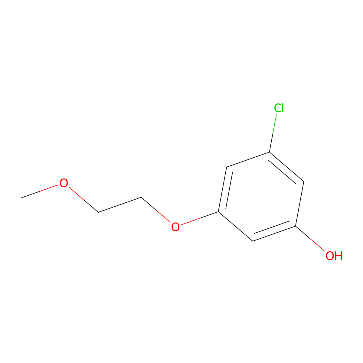 3-Chloro-5-(2-methoxyethoxy)phenol molecular structure, CAS 1394974-97-0