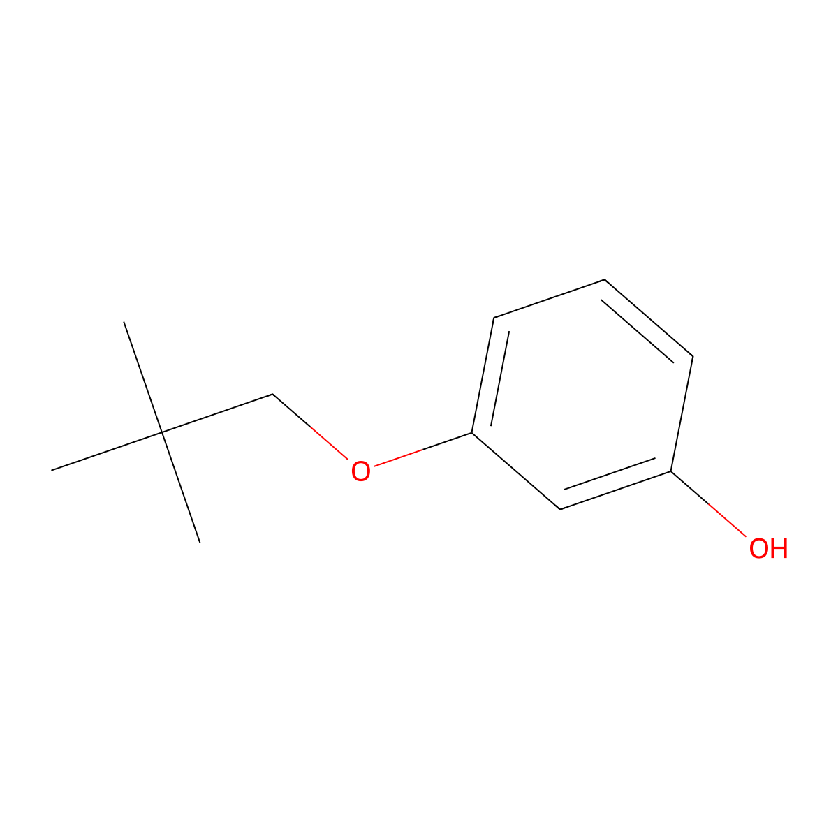 3-(2,2-Dimethylpropoxy)phenol molecular structure, CAS 1394975-12-2