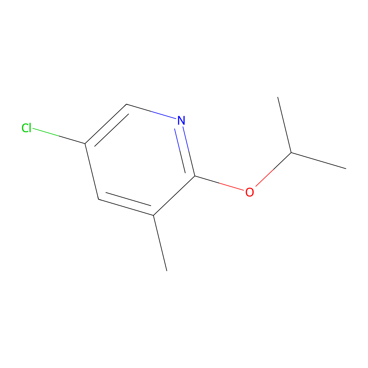 5-Chloro-3-methyl-2-(propan-2-yloxy)pyridine molecular structure, CAS 1394976-13-6