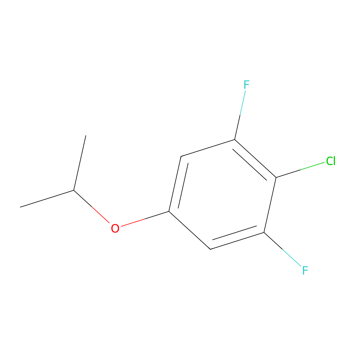 2-Chloro-1,3-difluoro-5-isopropoxybenzene molecular structure, CAS 1394977-59-3