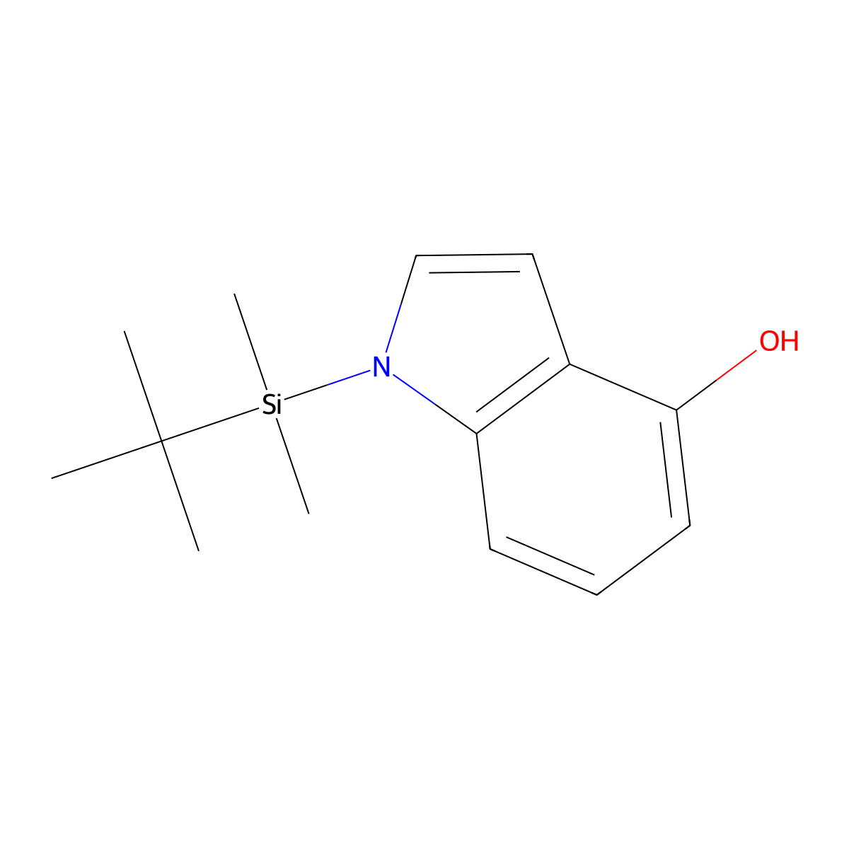 1-(tert-butyldimethylsilyl)-1H-indol-4-ol molecular structure, CAS 1394978-01-8