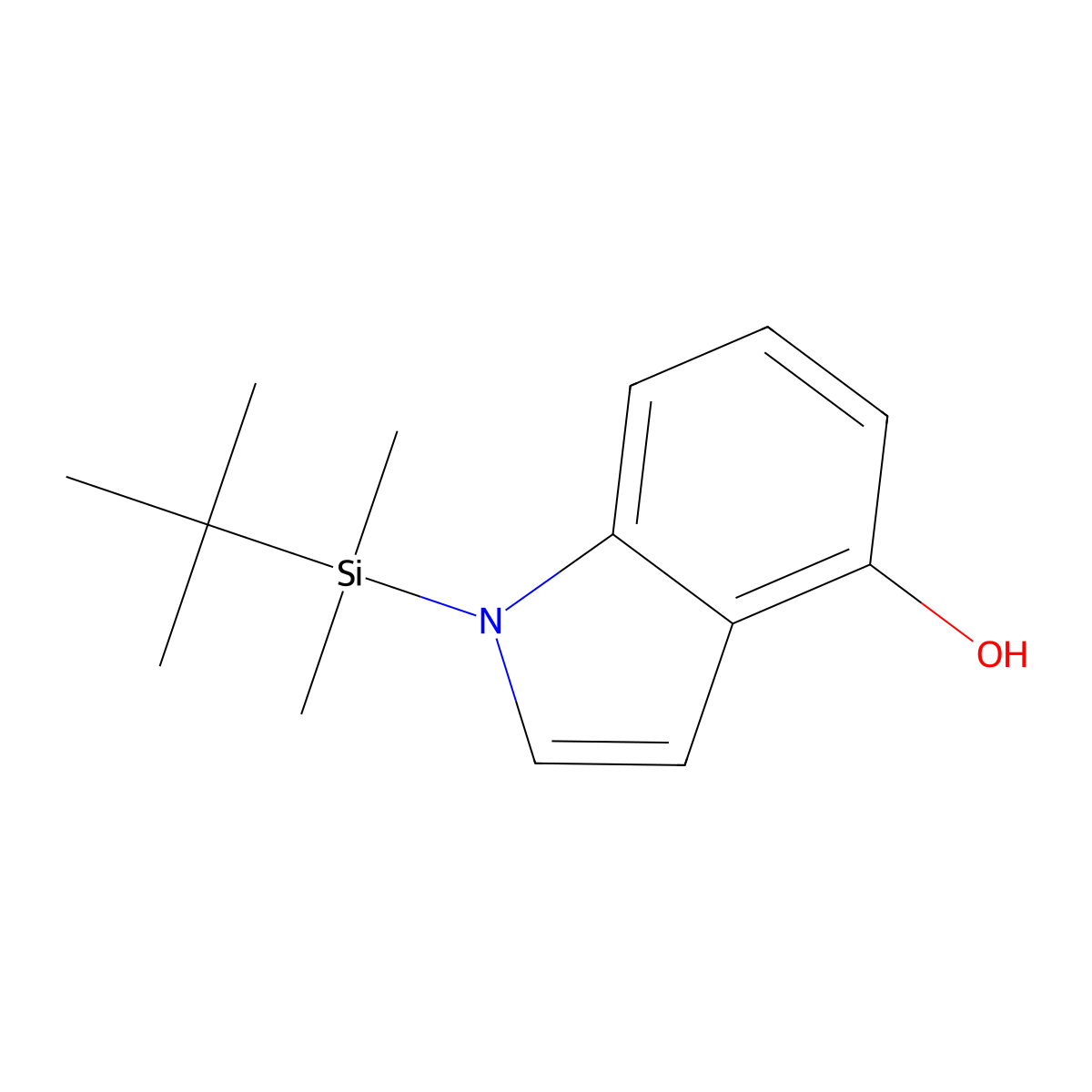 1-(tert-butyldimethylsilyl)-1H-indol-4-ol molecular structure, CAS 1394978-01-8