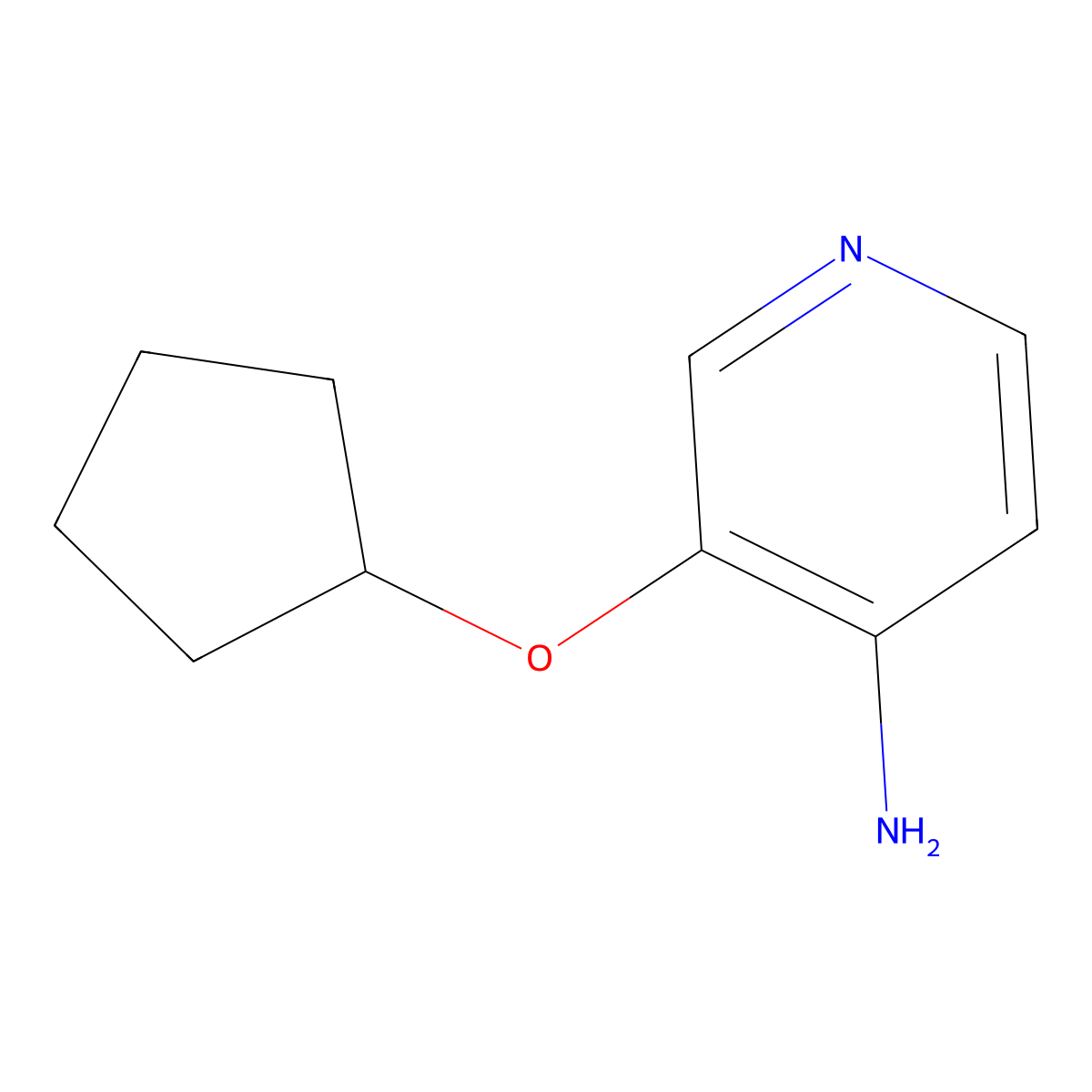 3-(Cyclopentyloxy)pyridin-4-amine molecular structure, CAS 1394978-53-0