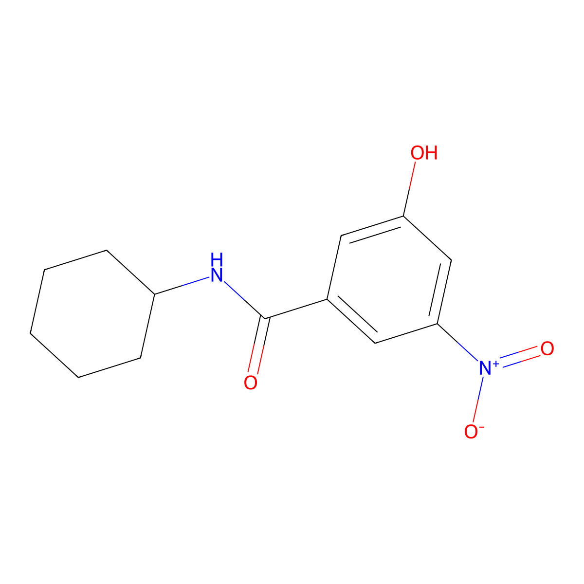 N-Cyclohexyl-3-hydroxy-5-nitrobenzamide molecular structure, CAS 1394980-54-1