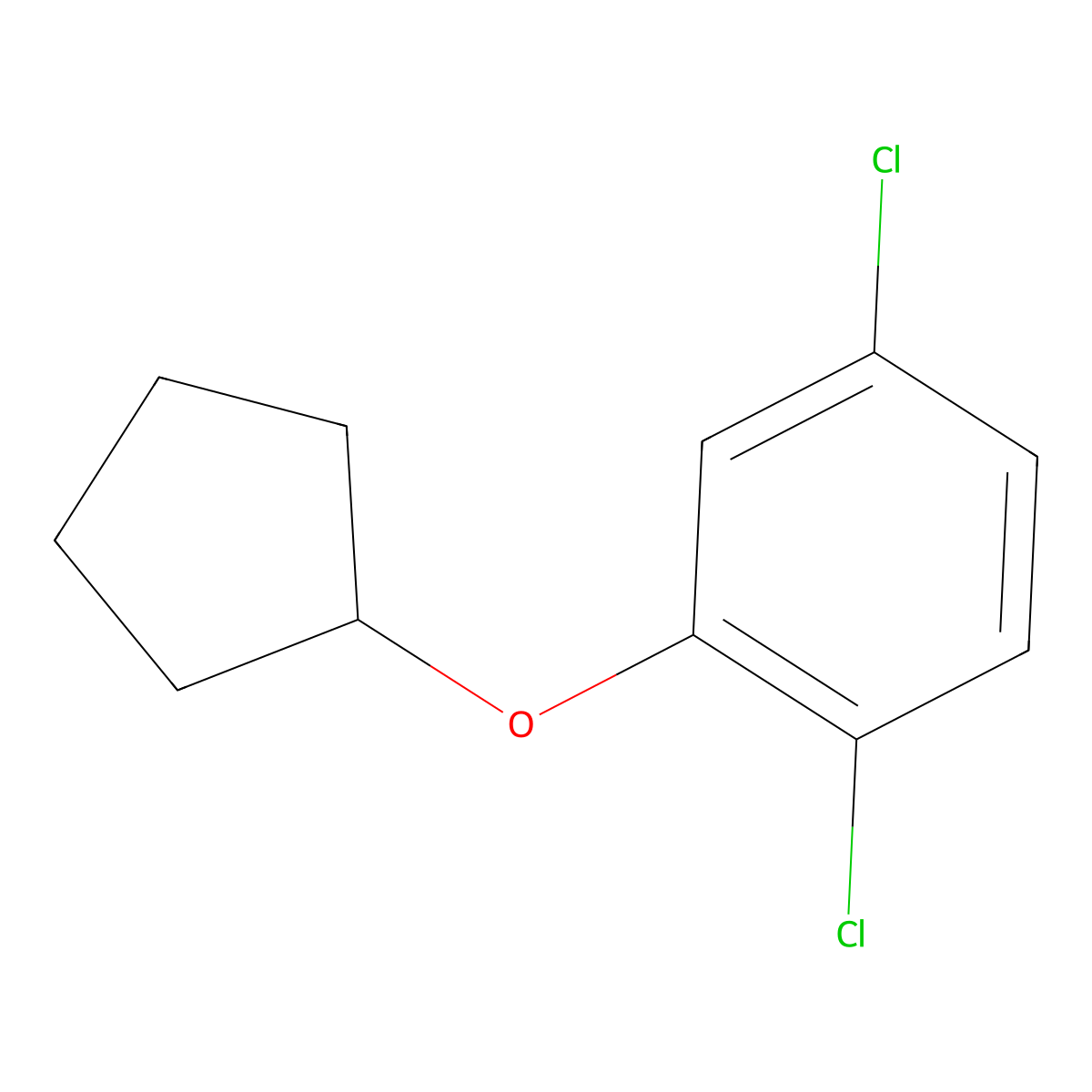 1,4-Dichloro-2-(cyclopentyloxy)benzene molecular structure, CAS 1394980-60-9