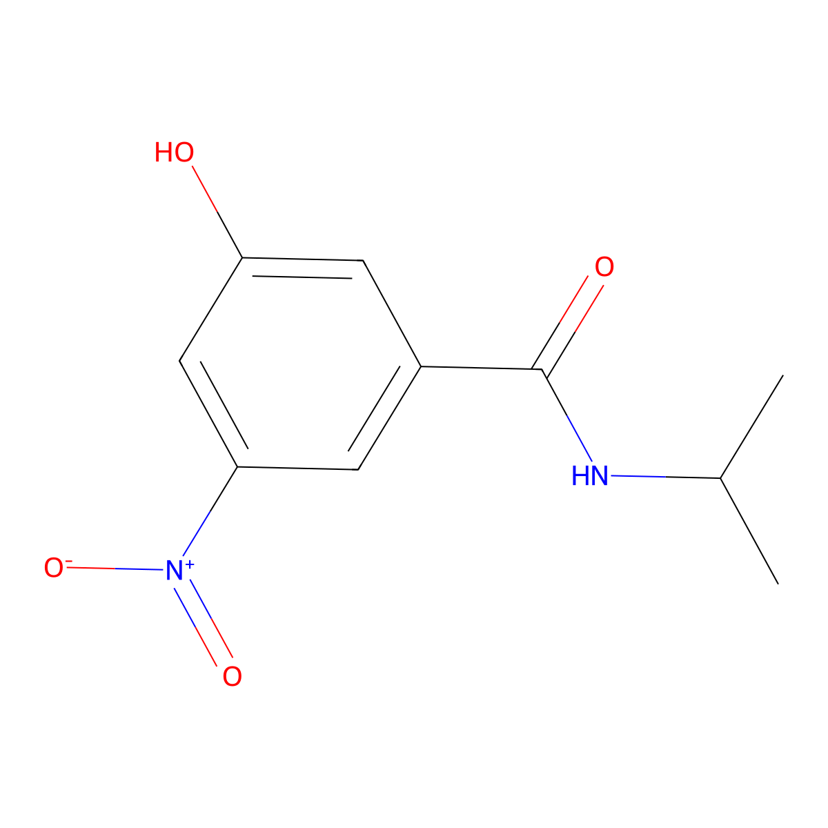 3-hydroxy-5-nitro-N-(propan-2-yl)benzamide molecular structure, CAS 1394982-13-8