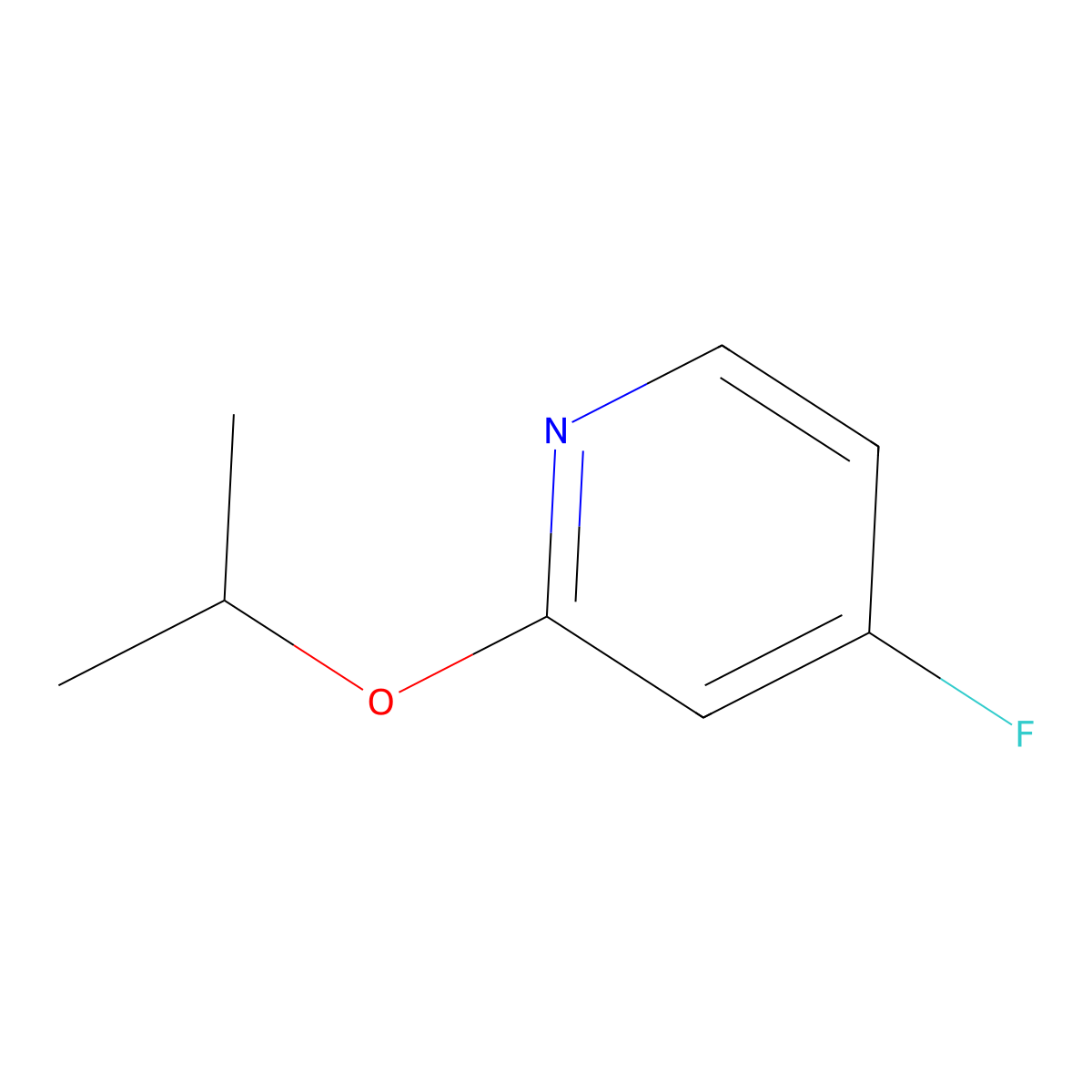 4-Fluoro-2-(1-methylethoxy)pyridine molecular structure, CAS 1394983-09-5