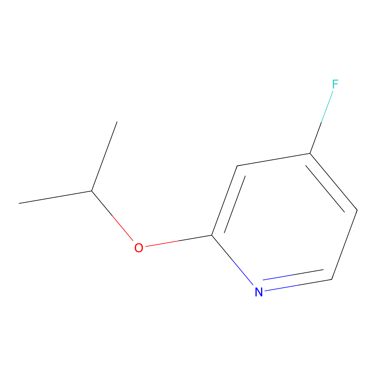 4-Fluoro-2-(1-methylethoxy)pyridine molecular structure, CAS 1394983-09-5