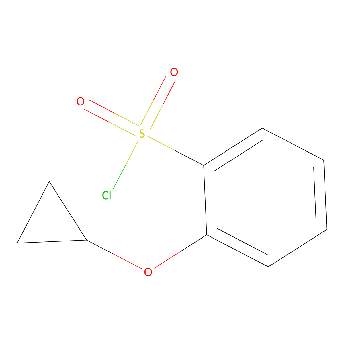 2-Cyclopropoxybenzene-1-sulfonyl chloride molecular structure, CAS 1394984-36-1