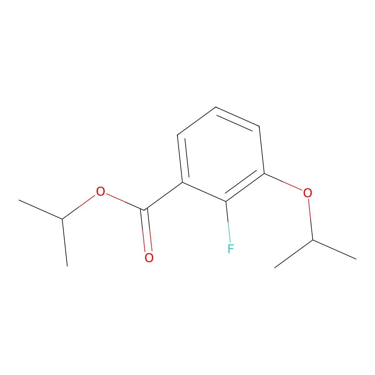 Isopropyl 2-fluoro-3-isopropoxybenzoate molecular structure, CAS 1394986-72-1