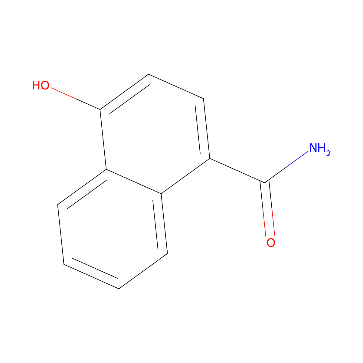 4-Hydroxynaphthalene-1-carboxamide molecular structure, CAS 1394987-68-8