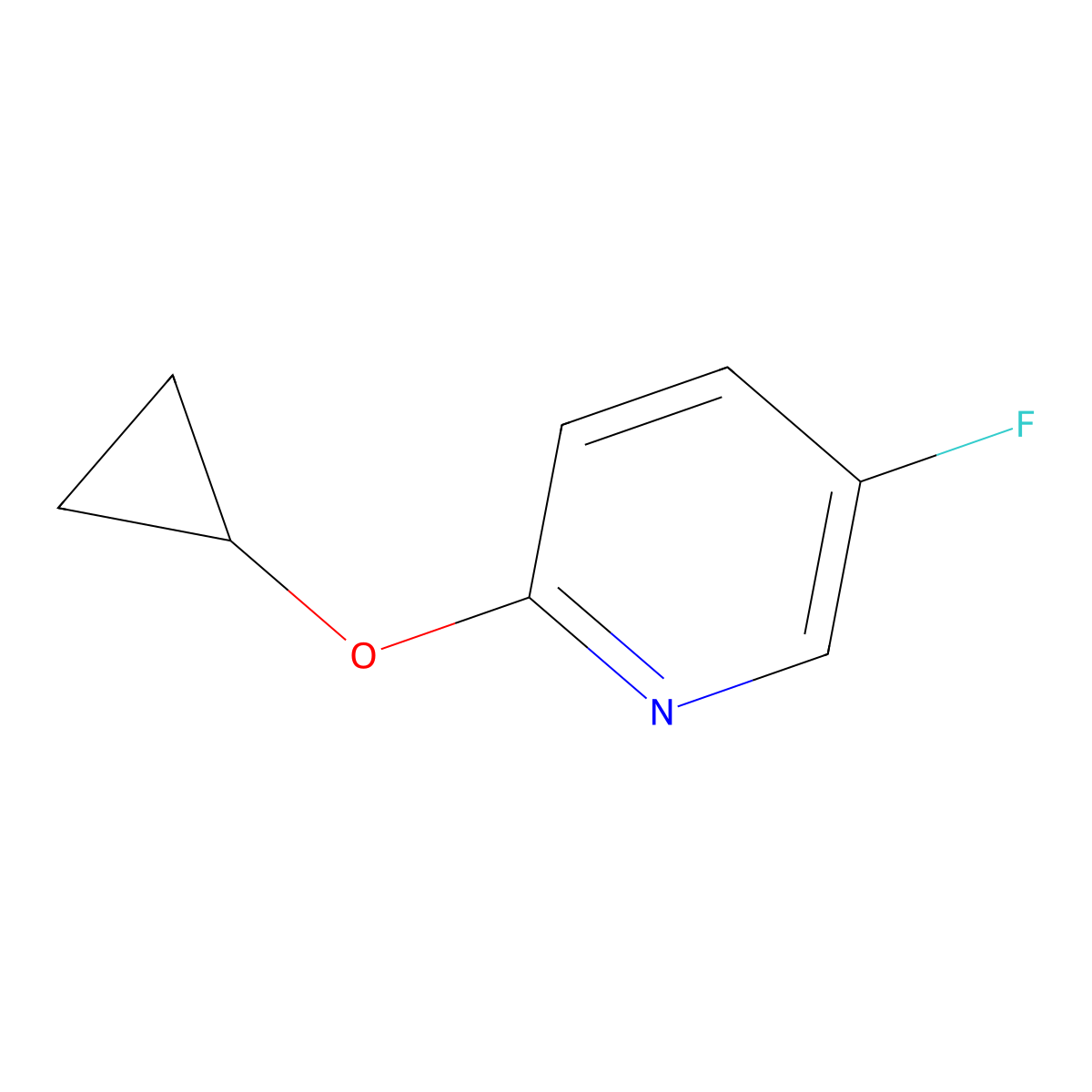 2-Cyclopropoxy-5-fluoropyridine molecular structure, CAS 1394988-43-2