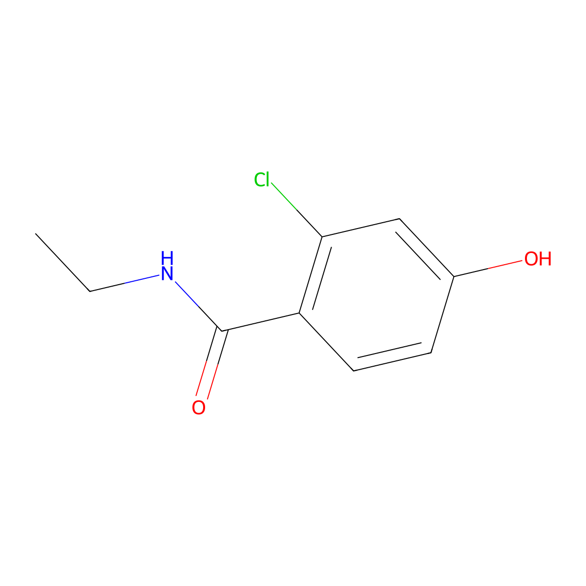 2-Chloro-N-ethyl-4-hydroxybenzamide molecular structure, CAS 1394989-38-8
