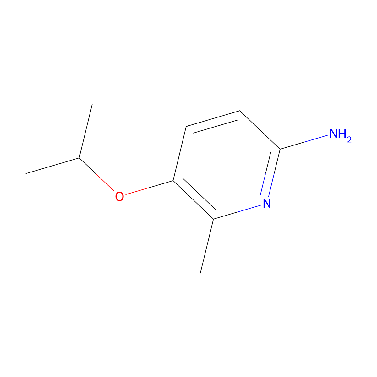 5-Isopropoxy-6-methylpyridin-2-amine molecular structure, CAS 1394989-88-8