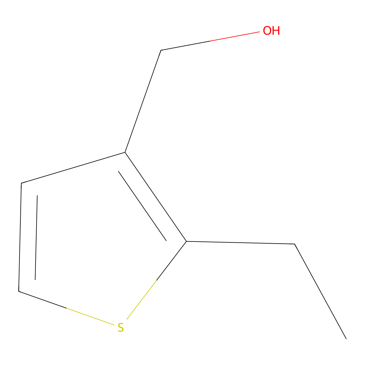 (2-Ethylthiophen-3-yl)methanol molecular structure, CAS 139502-04-8
