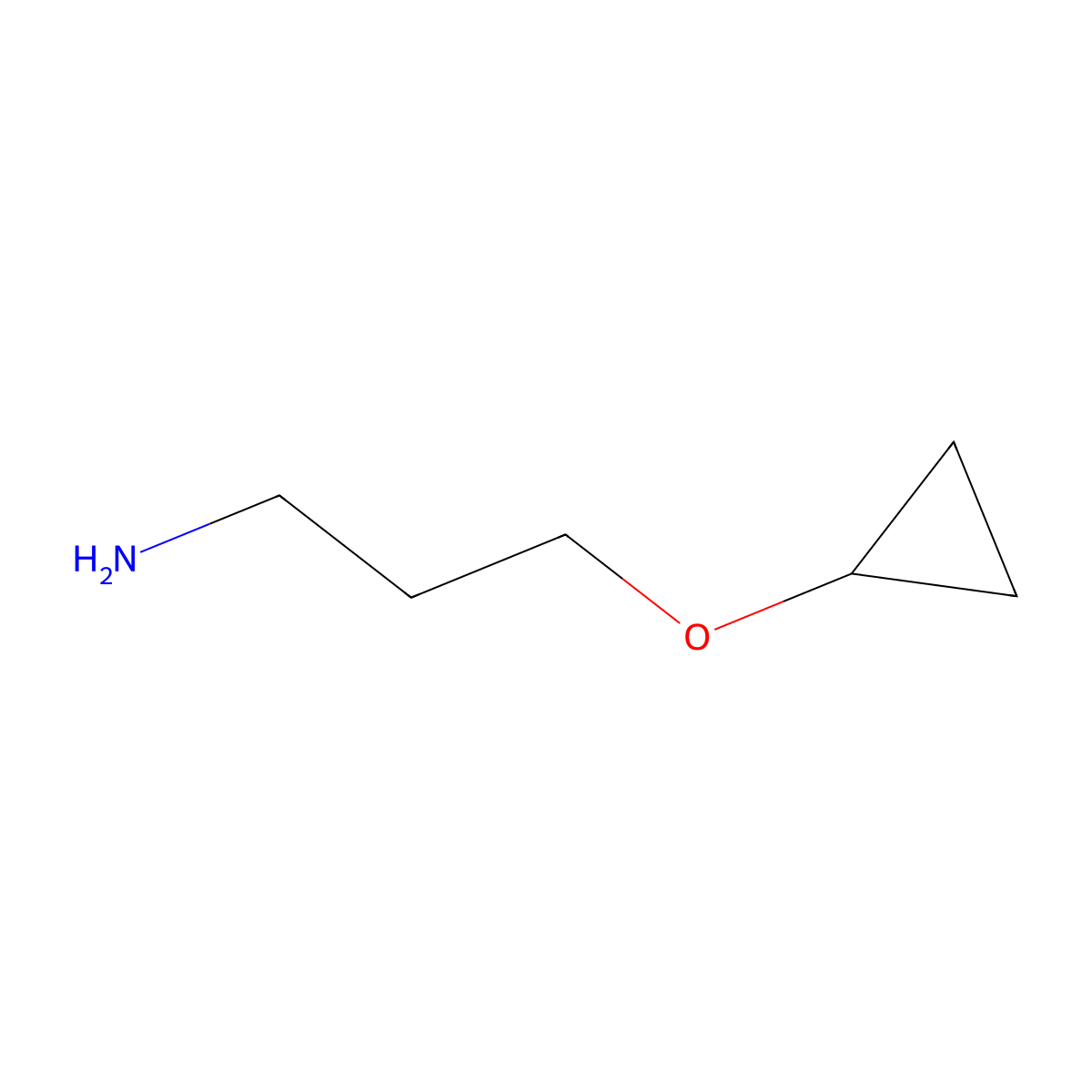 3-Cyclopropoxypropan-1-amine molecular structure, CAS 1395033-46-1